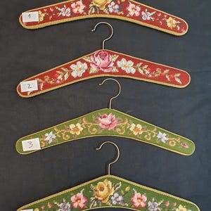 Vintage coat hanger embroidery tapestry