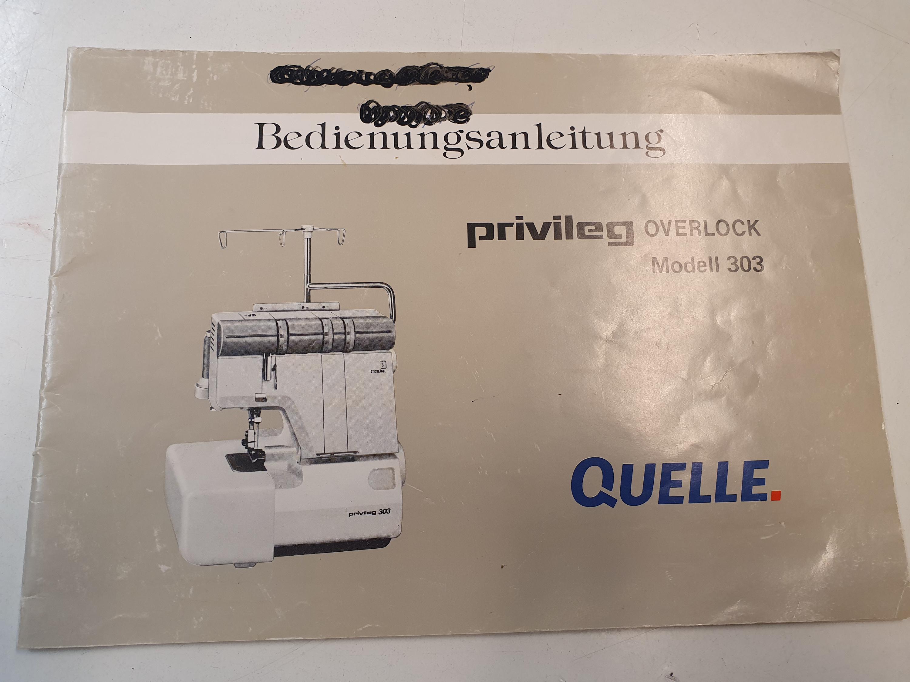 Overlock Pivileg 303 User Manual