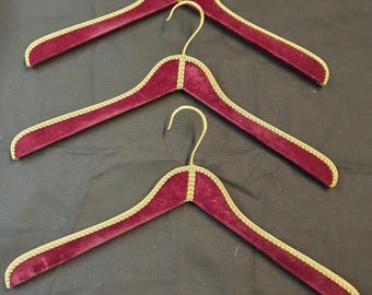 Vintage velvet coat hangers