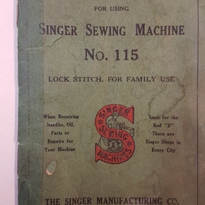 Instruction Sewing Machine 115