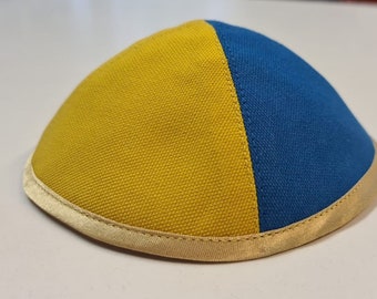 We are with Ukraine!1x Kippa, Yarmulke, Kippah, Kipa cotton 16-17 cm.