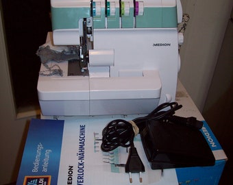 Máquina de coser overlock Medion MD 19169, 2/3/4 hilos, diferencial