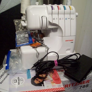 Overlock Gritzner 788 sewing machine 3/4 thread, differential transport image 1