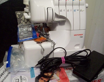 Máquina de coser Overlock Gritzner 788 3/4 hilo, transporte diferencial