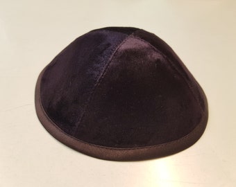 1x kippah, yarmulke, kippah, kipa velvet 16-17 cm