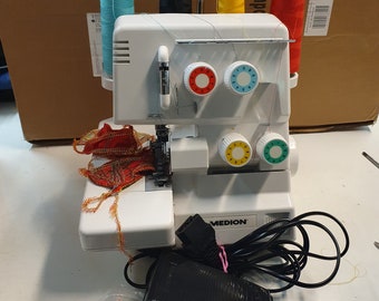 Overlock Medion MD 10685, máquina de coser 3/4 hilos, diferencial