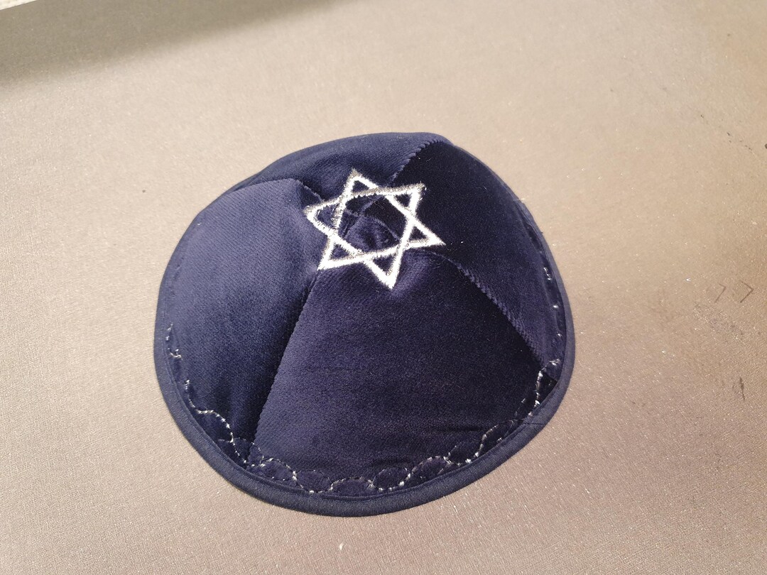 Kiptaa Kippa, Jarmulke, Kippah, Kipa Velvet Black 16-17 Cm - Etsy New Zealand