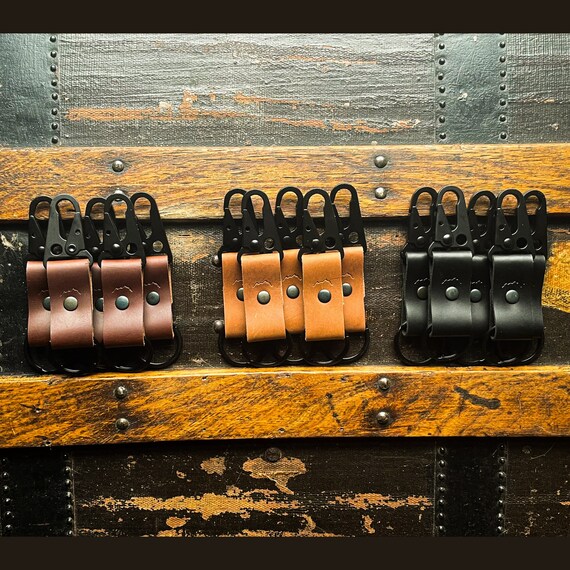 Atwood Keychain Leather Keychain With Clip Etsy