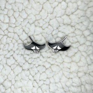 Manta Ray Enamel Earrings