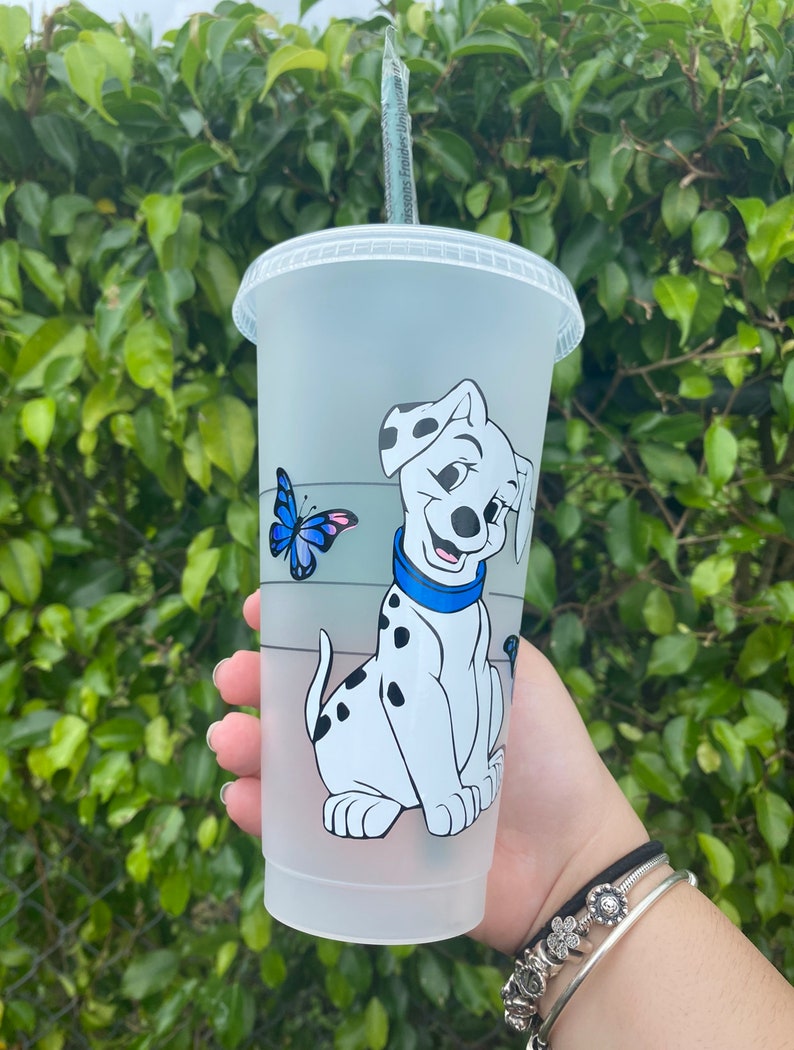 Disney Inspired Starbucks Cold Cup Cruella De Vil 101 Dalmatian Inspired Starbucks Tumbler Personalized Starbucks Cup Dogs