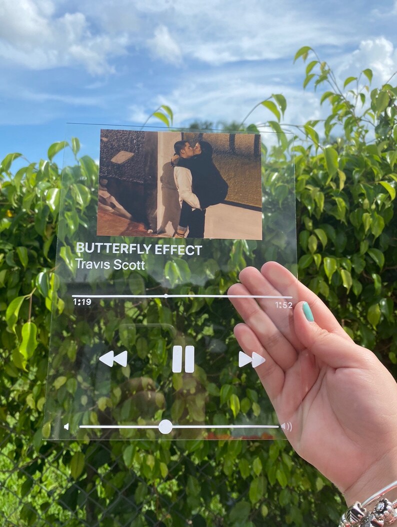 Music Frame Spotify Apple Music Glass Frame Completely Etsy