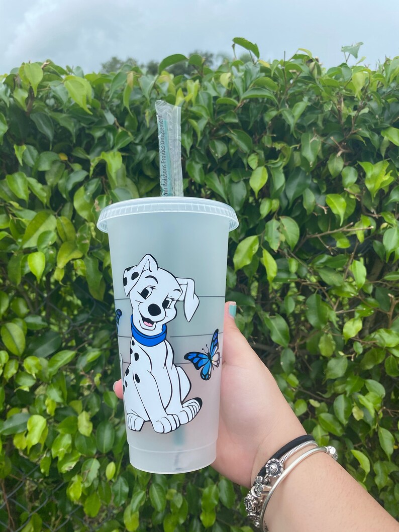 Disney Inspired Starbucks Cold Cup Cruella De Vil 101 Dalmatian Inspired Starbucks Tumbler Personalized Starbucks Cup Dogs