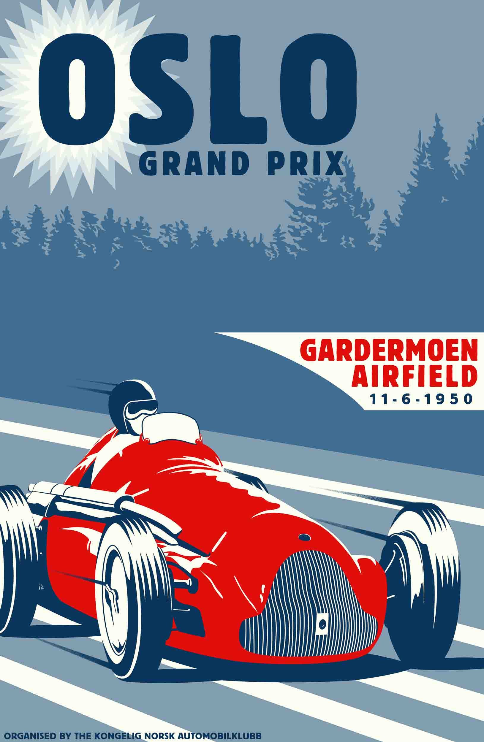 Retro Racing Car Poster PRINTABLE FILE Etsy