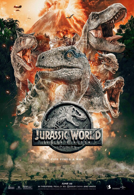 Jurassic Park Universe Wall Art DIGITAL FILE Jurassic World movie poster