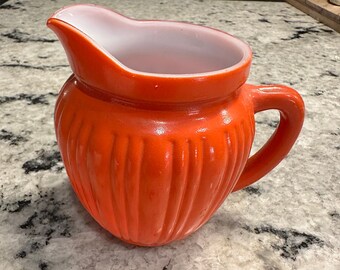 Vintage Hazel Atlas Orange Creamer Pitcher