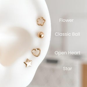 10K Gold Stud Earrings Set–Real Gold Screw Back Piercing Jewelry-Dainty Mix and Match Studs Ear Stack-Hypoallergenic Safe for Sensitive Ears
