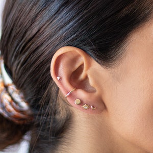 10K Gold Ear Cuff - No Piercing Needed Earring - Gold Cartilage Ear Cuff - Hypoallergenic Minimalist Ear Cuff - Gold Nose Ring