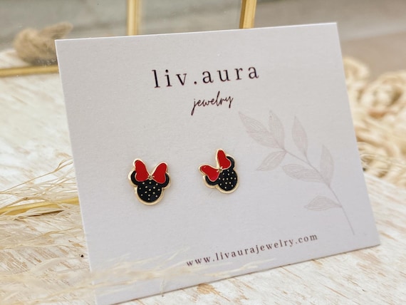Minnie mouse screw back earrings online