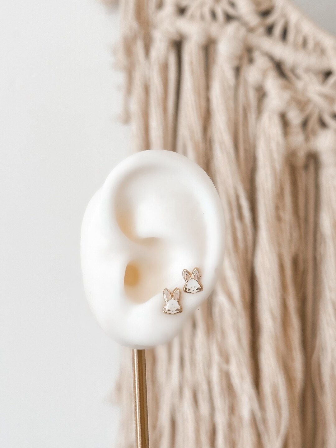 Elegante Kids Rabbit Golden Earrings