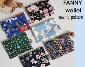 FANNY wallet PDF Sewing Pattern, Instant download, Coin Purse Pattern, Sewing Pouch, Sewing Tutorial, PDF Pattern
