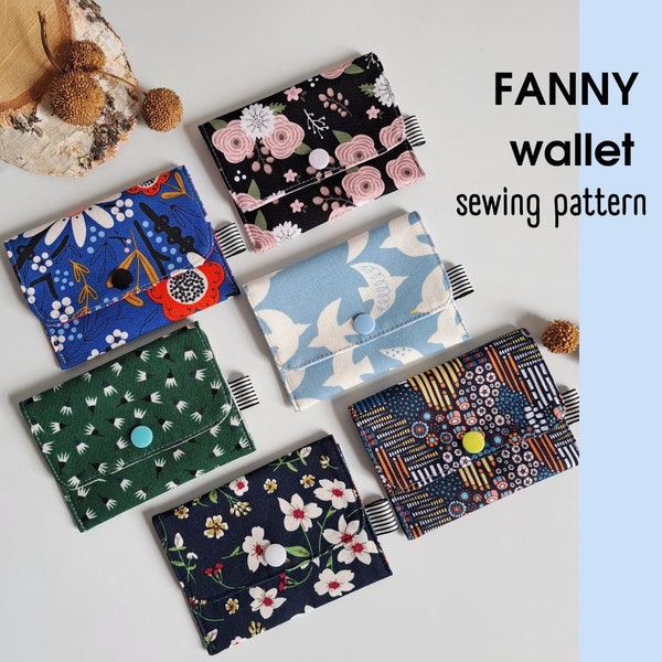 FANNY wallet PDF Sewing Pattern, Instant download, Coin Purse Pattern, Sewing Pouch, Sewing Tutorial, PDF Pattern