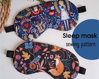 Sleep Mask Sewing Pattern,  PDF Instant download,  Sleeping Eya Mask,  Children sleep mask,  Sewing Pattern,  Tutorial DIY Sleep Mask,