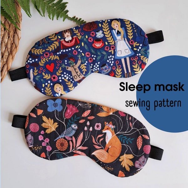 Sleep Mask Sewing Pattern,  PDF Instant download,  Sleeping Eya Mask,  Children sleep mask,  Sewing Pattern,  Tutorial DIY Sleep Mask,