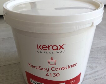 Kerasoy container wax 5kg tub - Kerax - vegan wax - natural soy wax
