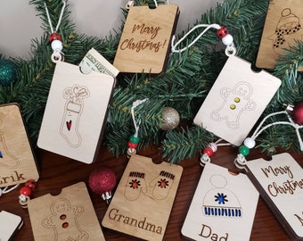 Rosenice Christmas Santa Claus Envelopes - Felt Embroidered Letter To Santa Pack Of 10