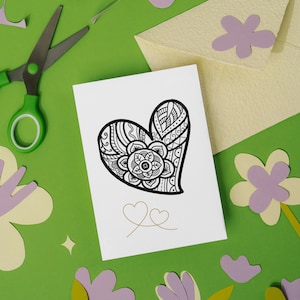 Wenskaarten, 5 stuks, mindful kleurkaarten, cadeaus, verjaardagen, vrienden, multipack, kaarten, mandala, creatieve kaarten, hobby's, welzijn