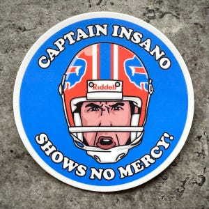 Waterboy X Buffalo Bills Mashup 3 ”Kreisaufkleber Bobby Boucher Adam Sandler Hydroflask Aufkleber Mafia NFL National Football League 90’s