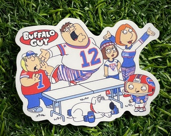 Family Guy X Buffalo Mafia, Peter Stewie Lois Brian Meg Chris, Pro Football, 90’s Retro, Pop Art