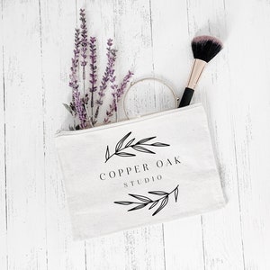 White Cosmetic Bag Mockup | Cosmetic Bag Mockups | White Makeup Bag Mockup | Jewelry Bag Mockup | Styled Stock Photography with lavender