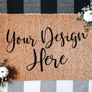 Autumn Doormat Mockup | Pumpkin Doormat Mockup | Autumn Greenery Pumpkin Doormat Mockup | Farmhouse Style Mockup | Rustic Fall Mockup |