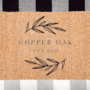 Buffalo Check Doormat Mockup | Buffalo Plaid Doormat Mockup | Black and White Plaid Mockup | Farmhouse Style Mockup | Instant Download