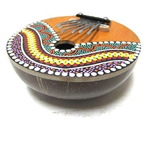 Kalimba Coconut Thumb Piano - Hand Painted by World Percussion USA