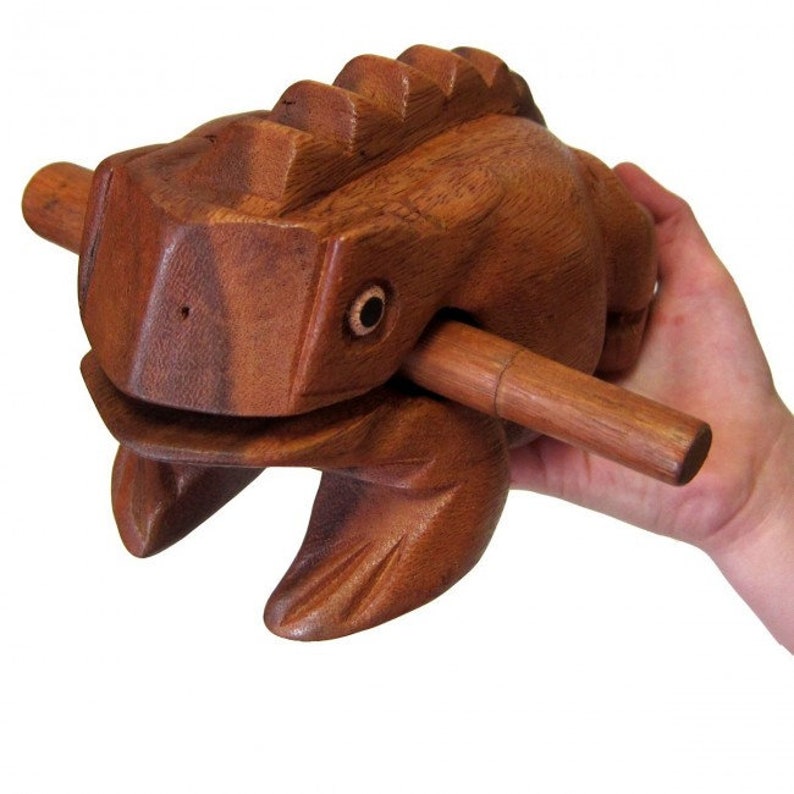 Deluxe JUMBO 8 Wood Frog Guiro Rasp by World Percussion Etsy