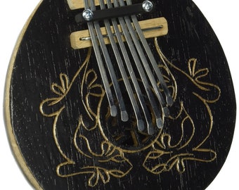 Kalimba Coconut Thumb Piano - Ebonized Lizard by World Percussion USA