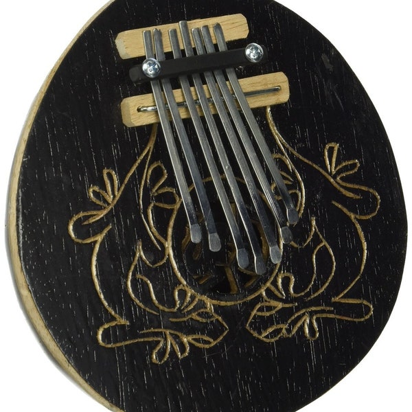 Kalimba Coconut Thumb Piano - Ebonized Lizard by World Percussion USA