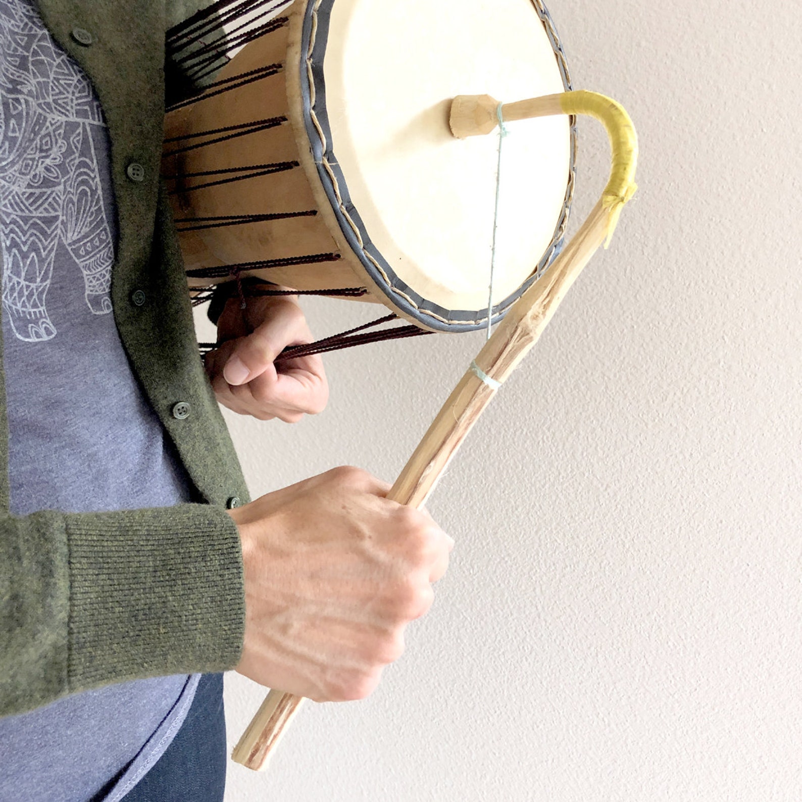 Classical Heartwood Dondo Talking Drum Medium 7x15 by Africa Etsy