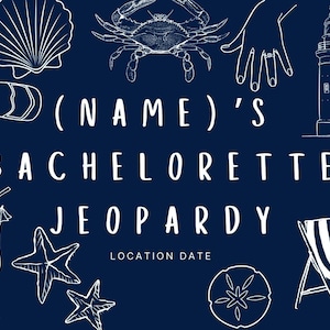 Coastal Theme Bachelorette Jeopardy
