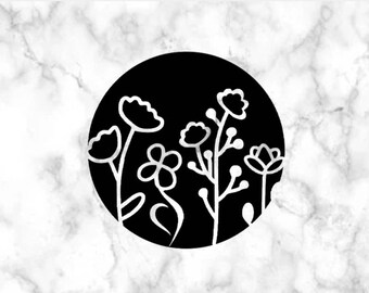 Floral NEDA Symbol Circle Vinyl Decal Sticker // Car decal, laptop sticker, water bottle sticker // mental health, eating disorder recovery