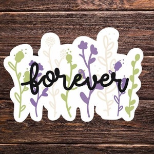 Twilight &quot;Forever&quot; Meadow Vinyl Sticker // laptop sticker, water bottle sticker // movie, book, Midnight Sun, Edward, Bella, Forks WA