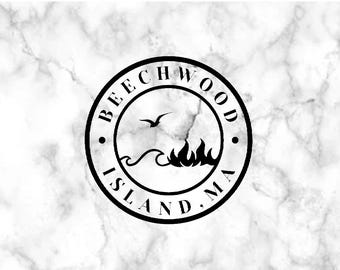 Beechwood Island Vinyl Decal Sticker // Car decal, laptop sticker, water bottle sticker // We Were Liars TV show, book, Cadence, Gat, Mirren