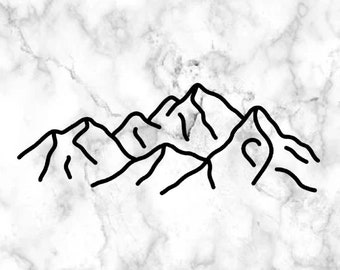 NEDA Symbol Mountain Range Vinyl Decal Sticker // Car decal, laptop sticker, water bottle sticker // mental health, eating disorder recovery