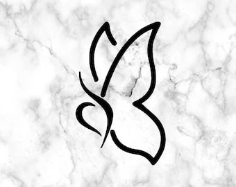 NEDA Symbol Butterfly Vinyl Decal Sticker // Car decal, laptop sticker, water bottle sticker // mental health, eating disorder recovery