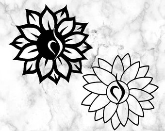 NEDA Symbol Sunflower Vinyl Decal Sticker // Car decal, laptop sticker, water bottle sticker // mental health, eating disorder recovery