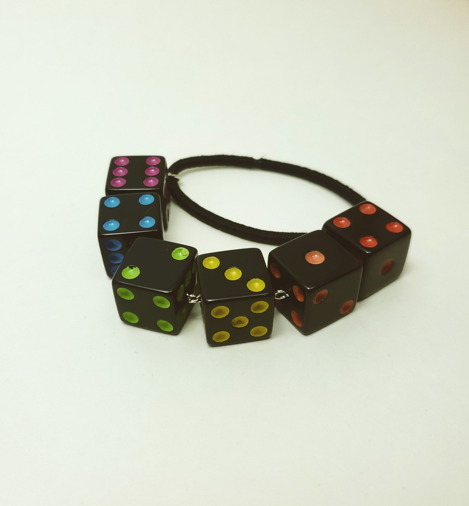Dice Bracelet Chunky Dice Hair Tie Bracelet // Classic Die // Etsy