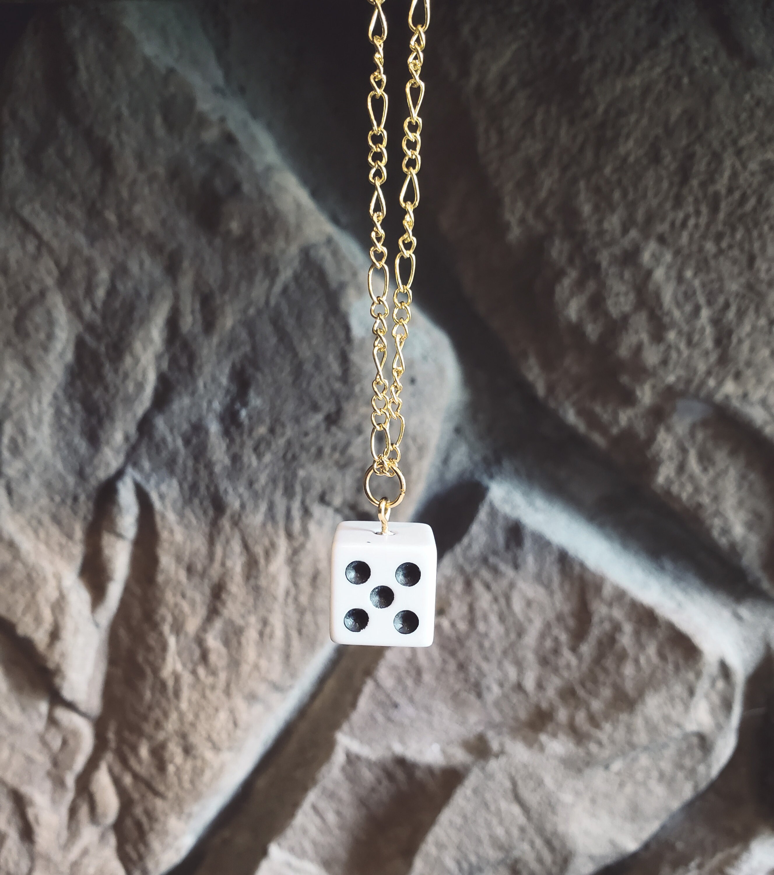 Dice Necklace Basic Die on Gold Chain Necklace// Dnd // D&D Etsy