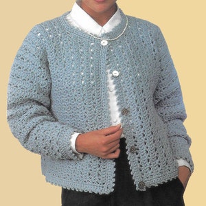 Crochet Cardigan with Scallop Edge | Crochet Pattern PDF